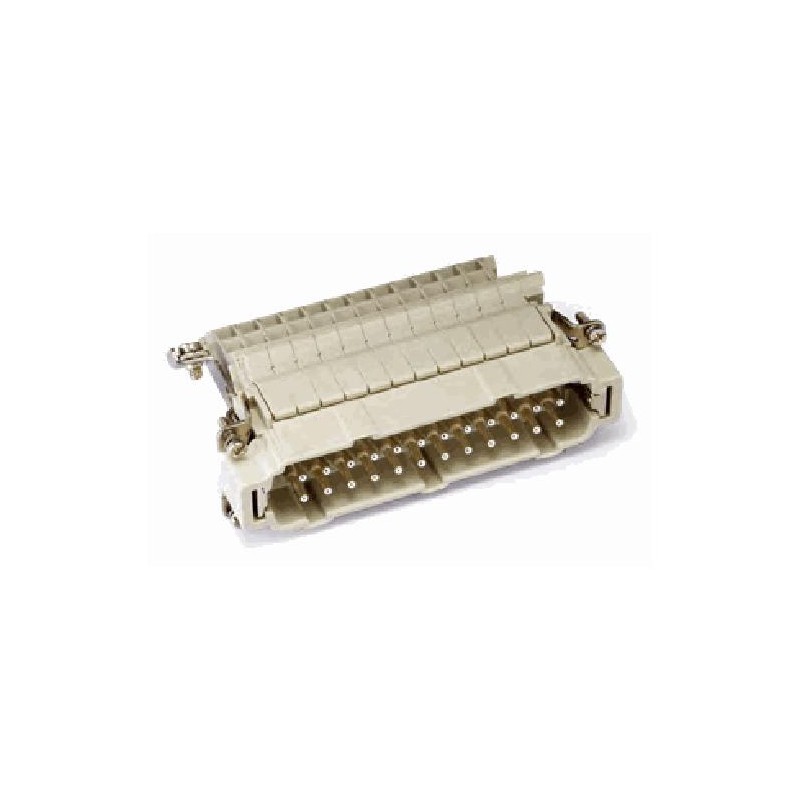 Insert HE AV, Raccordement à vis, mâle, 24 pin, 16A, Polycarbonate, 24B|48B 